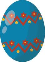 Easter Eggs with Flower Pattern vector