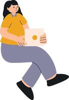 Business woman character illustration vector
