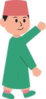 Boy Moslem Character Design vector