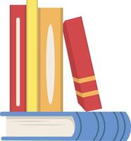 A stack of books on a white background vector