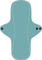 A blue cloth pad with two holes vector