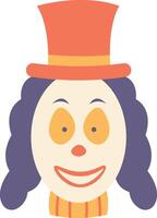 A cartoon clown with a hat and scarf vector