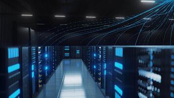 nuvem Informática e dados Centro conectividade conceito video
