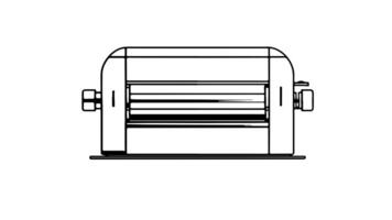 Animation forms a sketch of the laminating machine icon video