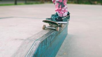 A person riding a skateboard on a ramp video