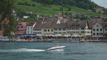 Stein am Rhein, Switzerland. Stein am Rhein ist eine Kleinstadt westlich des Bodensees im Nordosten der Schweiz. Small town west of Lake Constance in northeastern Switzerland in summer. video