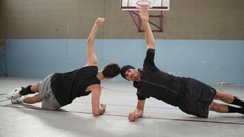 Lateral Plank Static Exercise on the Floor for Abdominal Strengthening video