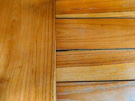 Close-up of wooden planks with rich amber hues and visible grain patterns. The mix of vertical and horizontal lines adds depth, perfect for backgrounds or nature-themed designs photo