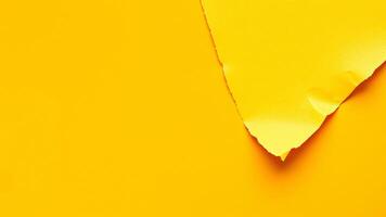 Yellow Torn Paper Background photo