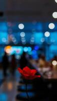 Red Flower In A Blurred Background photo