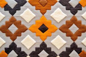 Abstract Southwestern textile pattern featuring diamond shapes in earthy colors with a Navajo-inspired design photo