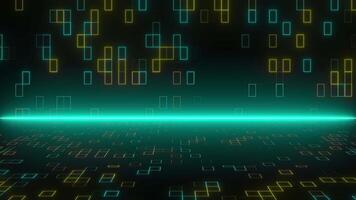Abstract technology background with blocks video
