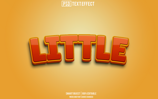 little text effect, font editable, typography, 3d text psd