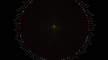 Abstract Motion Graphic Animation of Illumniated Lines and Dots Background video