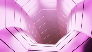 An angular tunnel of delicate colors.Design. An abstraction of a corridor moving from the inside . video