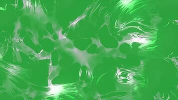 Green background. Motion. A bright background with shades of green on which there are spots that seem to spread all over the footage and make up drawings in 3d. video