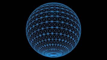 Abstract Motion Graphic Animation of Illumniated Lines and Dots Background video