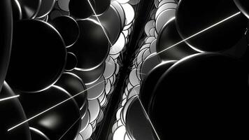 White Abstract Circles Shape Movement Background VJ Loop in 4K video
