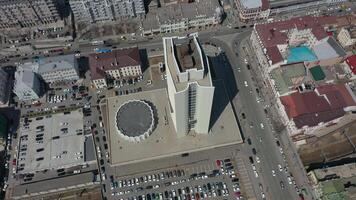 Aerial view from the air Square of the Soviet Power Fighters video