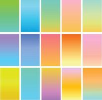 Gradient theme color transitions template set vector
