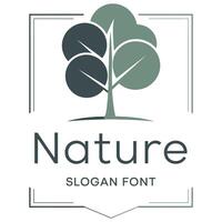 Tree Logo- Nature with Branding. vector