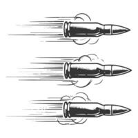 illustration of a bullet flying through the air vector