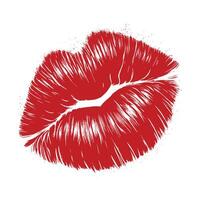 lipstick on lips vector