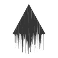 A black and white logo with dripping paint vector