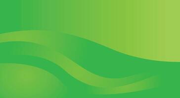 Green abstract background with waves vector