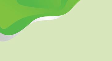 Green and white abstract background with a wave vector