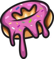 Donuts with topping vector