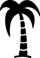 palm tree silhouette on white background vector
