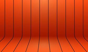 orange studio room background with black striped pattern vector