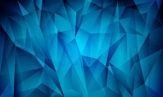 light blue triangular polygon crystal pattern abstract background vector