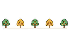 Tree Set Collection with Various Tree Illustrations for Nature Inspired Designs vector