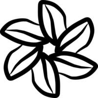 Stylish monochrome flower petal icon crafted to elevate UI, UX, web, and print design, perfect for modern and elegant project aesthetics vector