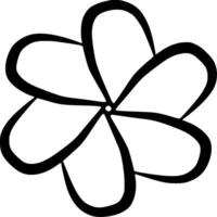Refined flower petal icon in black and white, perfect for adding elegance and functionality to UI, UX, and other digital or print design projects vector