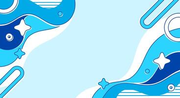 Blue fun background flat design vector