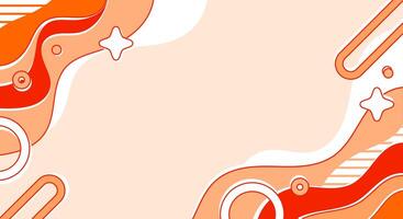 Orange fun background flat design vector