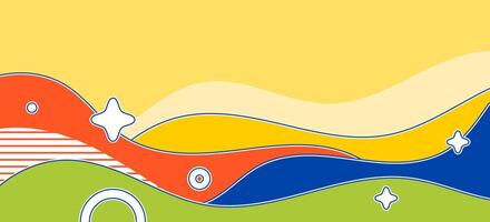 Fun colorful background flat design vector