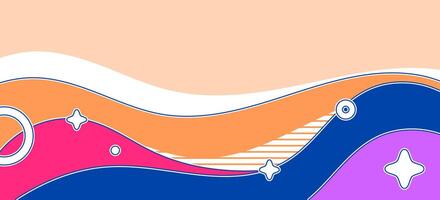 Fun colorful background flat design vector