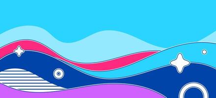 Fun colorful background flat design vector