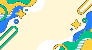Fun colorful shape background vector