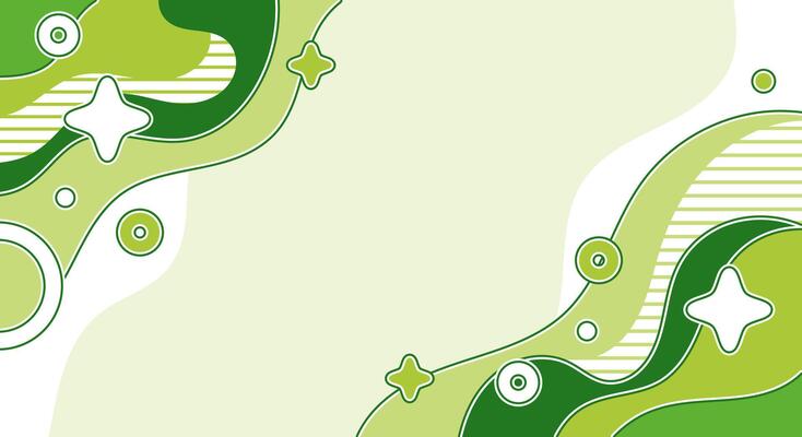 Green fun background flat design