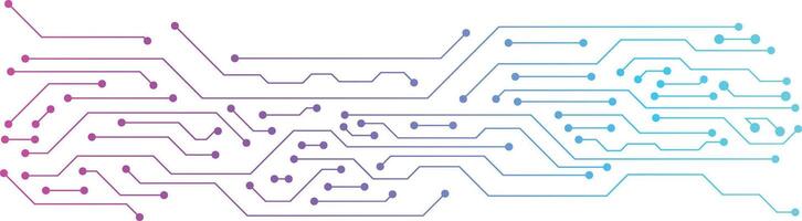 Circuit Technology Banner. Circuit Board Electronics Digital Technology Banner Blue. Central Computer Processors CPU Concept. Motherboard Digital Chip. vector