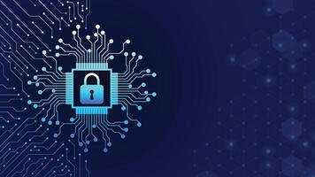 Technology cyber security background. Concept of internet privacy, data protection, antivirus and encryption. Global network security vector