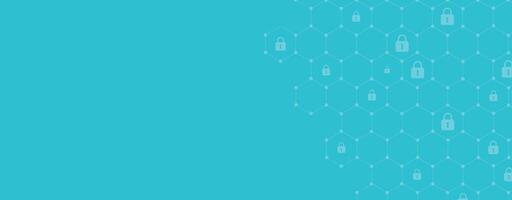 Cyber security technology banner. Protection. Cyber security. Network safety. Global network security background vector