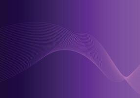 abstract lines wave purple gradient background vector
