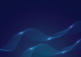 abstract light blue background with line wave dynamic vector