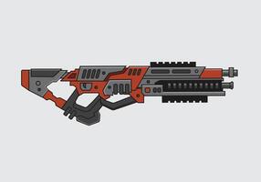 Futuristic weapon design flat illustration on white background. vector